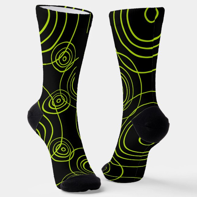 Calcetines Lime Green Rain Ripples (Angular)