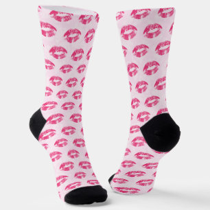 Calcetines Límites rosados en damasco rosado