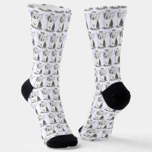 Calcetines Lindo Angel Viejo Oveja Inglés (Gris 1) - Cute