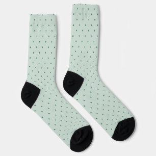 Calcetines Lindo patrón de lunares verdes en verde claro