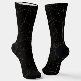 Calcetines Líneas doradas con fondo negro