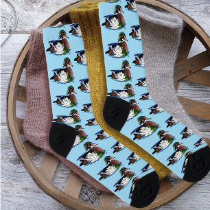 Calcetines Lirio de agua de pato de madera