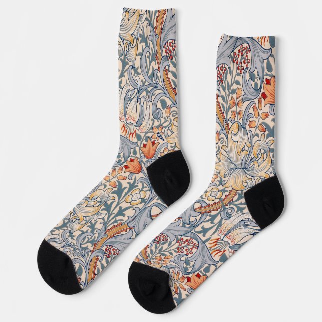 Calcetines Lirio dorado, William Morris (Izquierda)