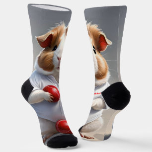 Calcetines Listo Para El Pitch: Jugador De Críquet De Cerdo D
