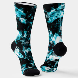 Calcetines Llamadas del triángulo brillante azul que electrif