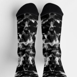 Calcetines Llamadas del triángulo brillante blanco negro y el