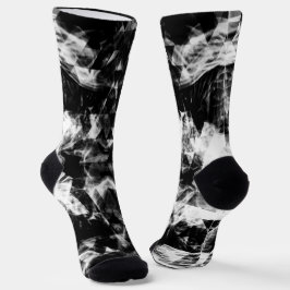 Calcetines Llamadas del triángulo brillante blanco negro y el