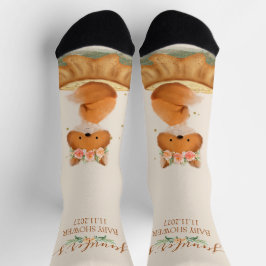 Calcetines Llegada del zorro de flores silvestres