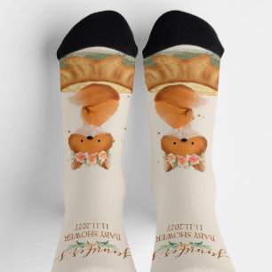 Calcetines Llegada del zorro de flores silvestres
