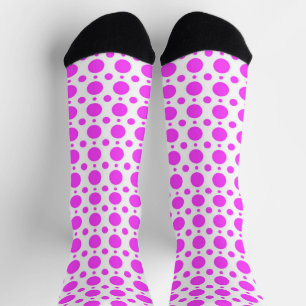 Calcetines Locos estilo Punto Polka Rosa Retro