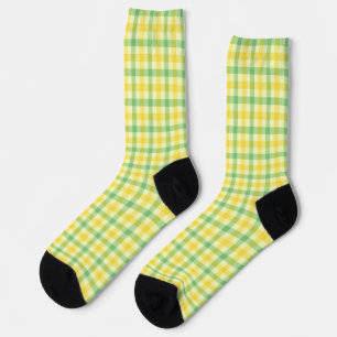 Calcetines locos retro verde y amarillo