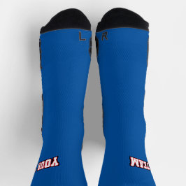 Calcetines Logo del equipo de animadores Royal Blue Varsity