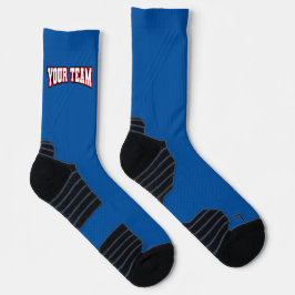 Calcetines Logo del equipo de animadores Royal Blue Varsity