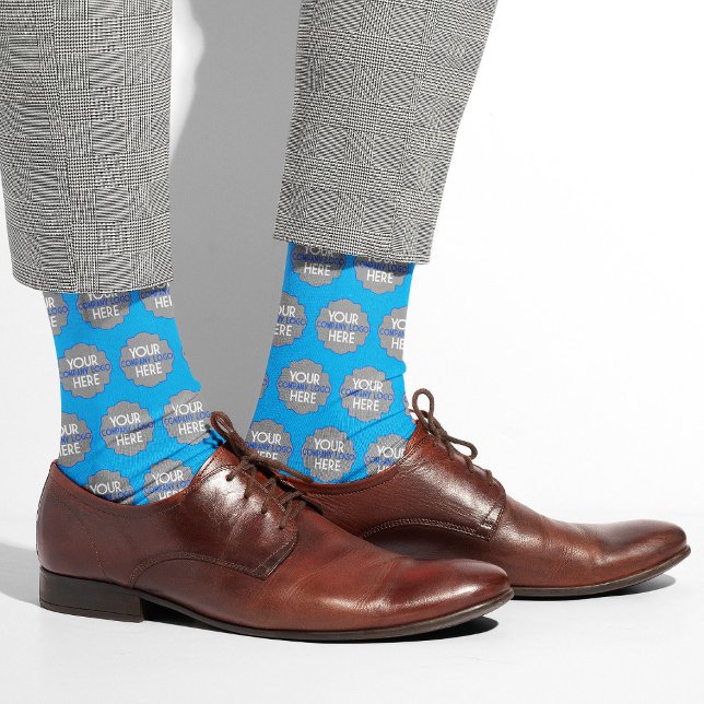 Calcetines Logotipo de la empresa personalizado Azul (Subido por el creador)