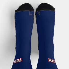 Calcetines Logotipo fotográfico del equipo de animadores Blac