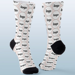 Calcetines Logotipo simple Patrón comercial Rubor Rosa