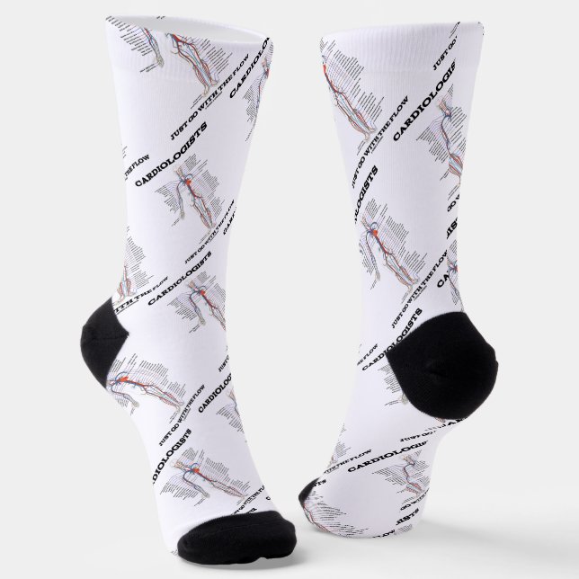 Calcetines Los Cardiólogos Simplemente Van Con La Circulación (Angular)