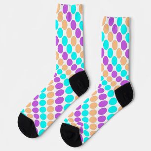 Calcetines Los grandes puntos de polka multicolores retro ses
