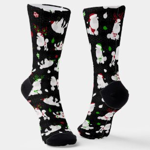 Calcetines Los Navidades blancos rocian cangrejos negros