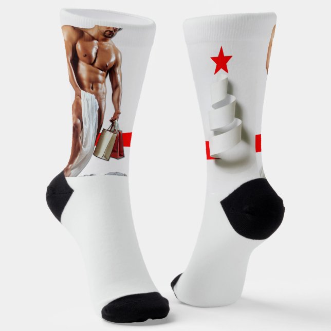 Calcetines Los Navidades de SlipperyJoe compran papel blanco  (Angular)
