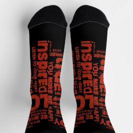 Calcetines Love Joy Inspiration Words Valentine Day
