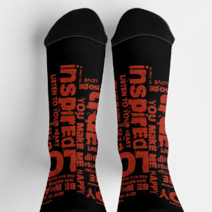 Calcetines Love Joy Inspiration Words Valentine Day