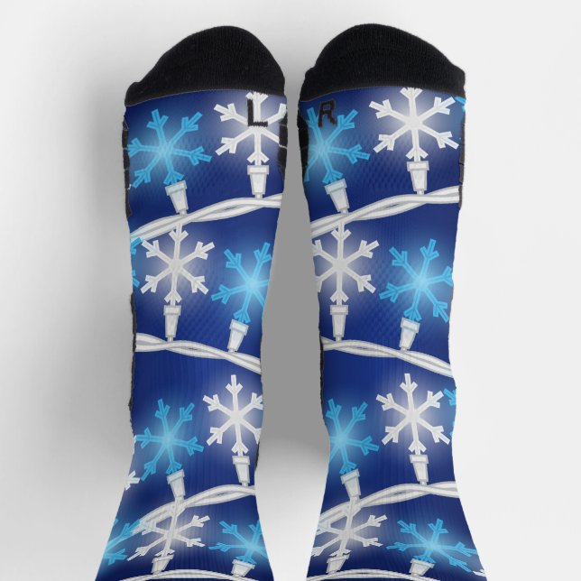 Calcetines Luces de Copo de Nieve (Arriba)