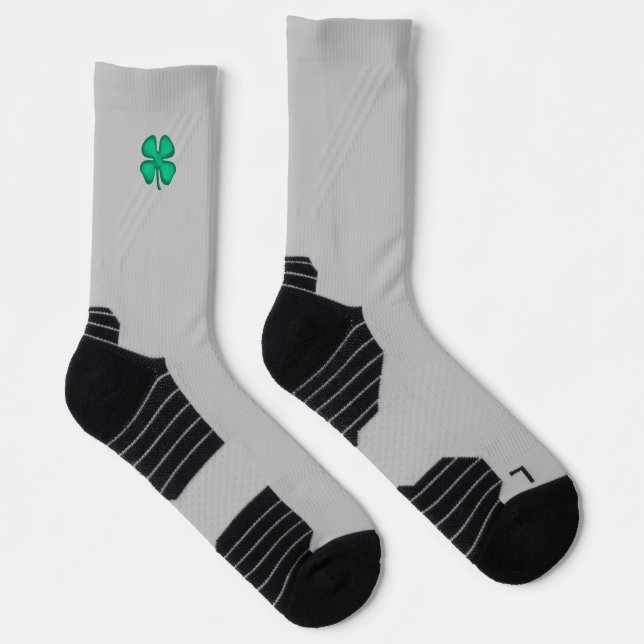 Calcetines Lucky 4 Leaf Irish Clover gris performance calceti (Derecha)