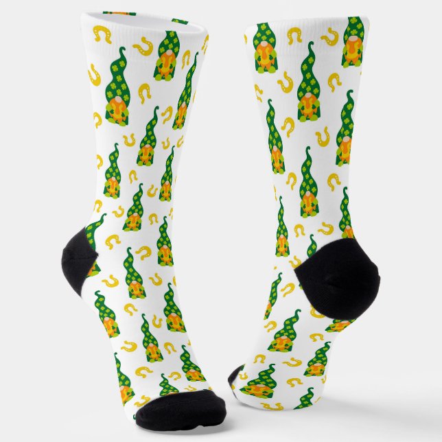 Calcetines Lucky Horseshoe Shamrock Gnome (Angular)