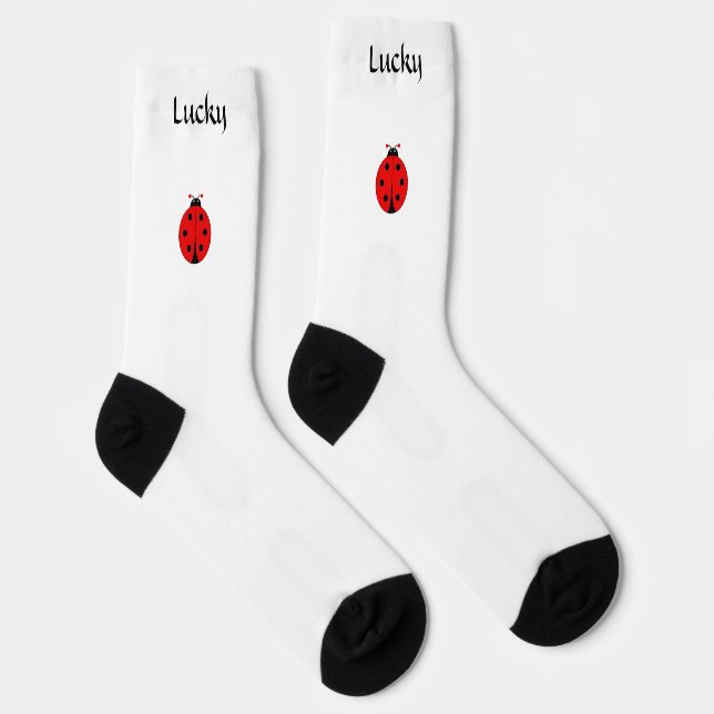Calcetines Lucky Red Ladybug en White Socks (Derecha)
