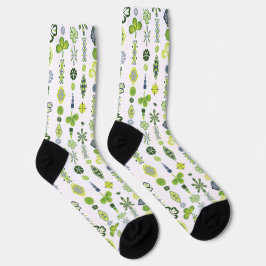 Calcetines Lucky Shamrock Clover Floral Minimalista