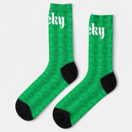 Calcetines Lucky St. Patrick's Day Green Shamrock Pattern