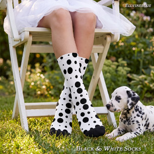 Calcetines Lugares Modernos de Dálmata Estampado de Animal Ne