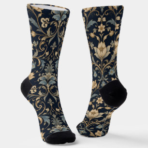 Calcetines Lujosa filigrana floral de lujo
