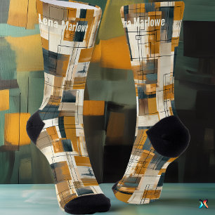 Calcetines Lujoso abstracto moderno personalizado de tonos te