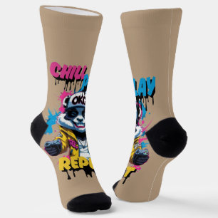 Calcetines Luminoso Panda Street Art Look