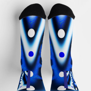 Calcetines Lunas azules y blancas