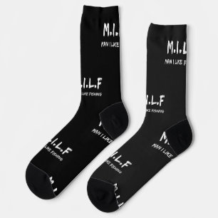 Calcetines M.I.L.F. Hombre me gusta la pesca, la idea de rega