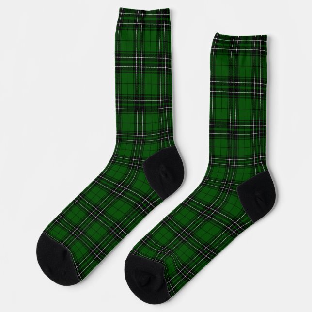 Calcetines MacLean Tartan Green y Black Plaid (Izquierda)