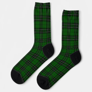 Calcetines MacLean Tartan Green y Black Plaid