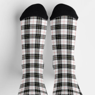 Calcetines MacPherson tartan blanco negro plaid