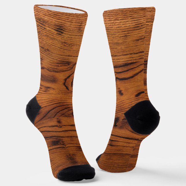Calcetines Madera quemada rústica vintage (Angular)