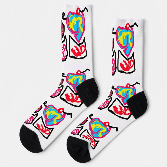 Calcetines magdalenas del día de San Valentín (Izquierda)