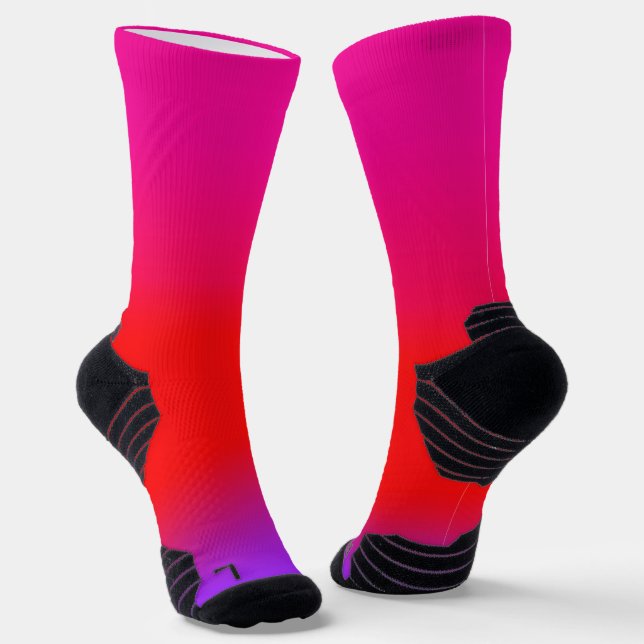Calcetines Magenta Red Purple Ombre Feliz (Angular)