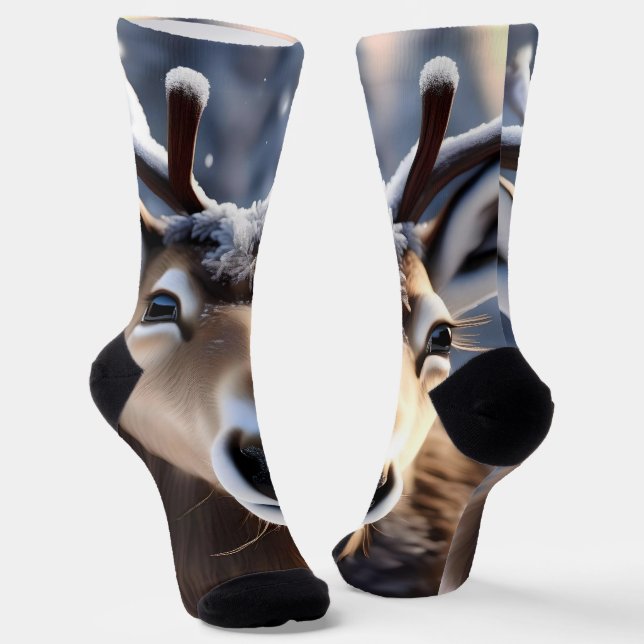 Calcetines Magia de renos: Cierre del compañero leal de amigo (Angular)