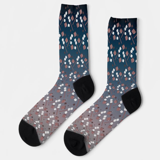 Calcetines Malvaviscos para S'mores de Camping Galletas Fuego (Izquierda)