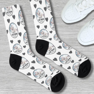 Calcetines Mamá Gata Foto Personalizada