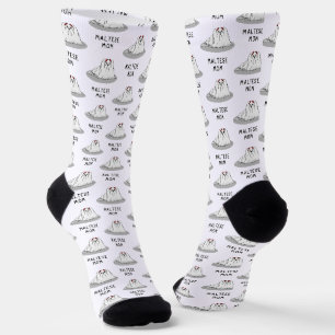 Calcetines Mamá maltesa - Personalizado de mamá de raza de pe