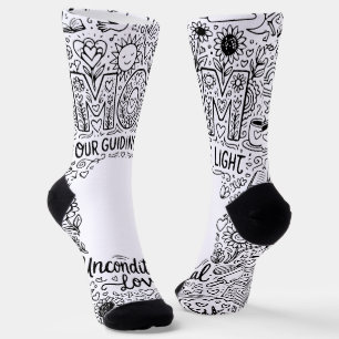 Calcetines "Mamá Nuestra Luz Guiadora" de Arte Doo