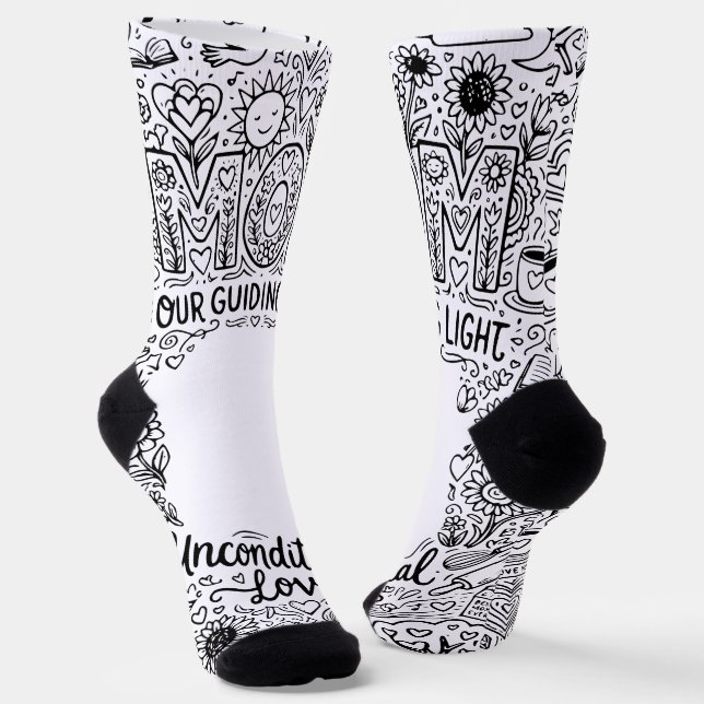 Calcetines "Mamá Nuestra Luz Guiadora" de Arte Doo (Angular)